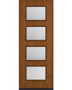 96 Granite Modern Pulse Ari 4-Lite Oak Fiberglass Single Door , WBD Impact