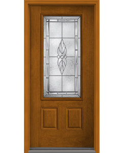 80 Kensington 3/4 Lite 2 Panel Mahogany Fiberglass Single Door , WBD Impact
