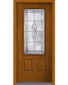 80 Kensington 3/4 Lite 2 Panel Mahogany Fiberglass Single Door , WBD Impact