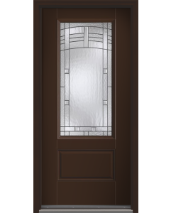 80 Maple Park 3/4 Lite 1 Panel Smooth Fiberglass Single Door , WBD Impact