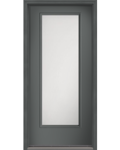 80 Satin Etch Full Lite Smooth Fiberglass Single Door , WBD Impact