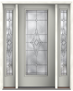 80 Wellesley Full Lite Smooth Fiberglass Single Door,Sidelites , WBD Impact