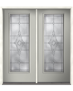 80 Wellesley Full Lite Smooth Fiberglass Double Doors , WBD Impact