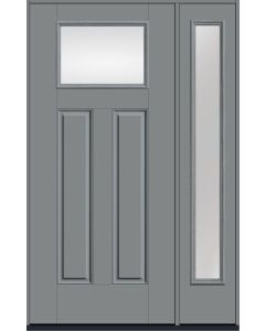 80 Low-E Craftsman Top View 2 Panel Smooth Fiberglass Single Door,Sidelite , WBD Impact