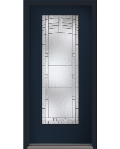 80 Maple Park Full Lite Smooth Fiberglass Single Door , WBD Impact