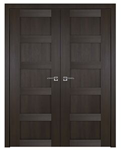 Italia Stile, 5-Panel, Shaker Prefinished Interior Double Door