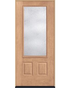 80 Rainglass 3/4 Lite 2 Panel Mahogany Fiberglass Single Door , WBD Impact