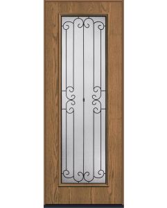 96 Riserva Full Lite Oak Fiberglass Single Door , WBD Impact