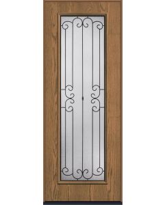 96 Riserva Full Lite Oak Fiberglass Single Door , WBD Impact