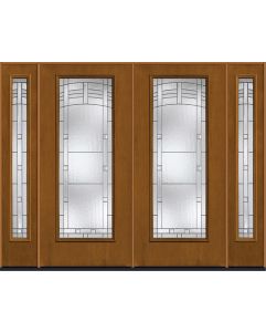 80 Maple Park Full Lite Mahogany Fiberglass Double Door,Sidelites , WBD Impact