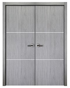 Italia Flush, Light Grey 06, Prefinished Interior Double Door