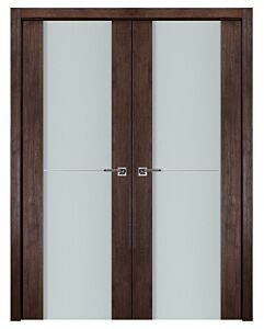Italia Vetro, Laminated Glass Prestige Brown 1H, Prefinished Interior Double Door