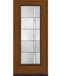 80 Axis Contemporary Modern Full Lite Mahogany Fiberglass Single Door , WBD Impact