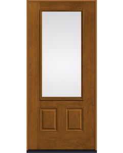 80 Clear 3/4 Lite 2 Panel Mahogany Fiberglass Single Door , WBD Impact