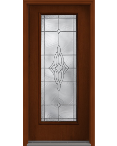 80 Wellesley Full Lite Mahogany Fiberglass Single Door , WBD Impact
