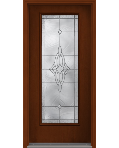 80 Wellesley Full Lite Mahogany Fiberglass Single Door , WBD Impact