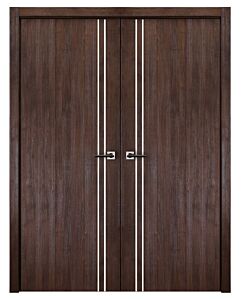 Italia Flush, Prestige Brown 02, Prefinished Interior Double Door