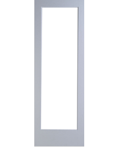 80 Primed 1 Lite French door Clear Glass Single Door