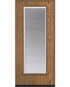 80 Low-E Raise/Tilt Oak Full Lite Fiberglass Single Door , WBD Impact