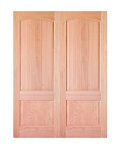 96 Mahogany 2 panel,Arch Panel,Raised Panel Double Door