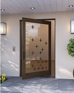 Mahogany ASTRAE SDO Contemporary Modern Shaker Pivot Door