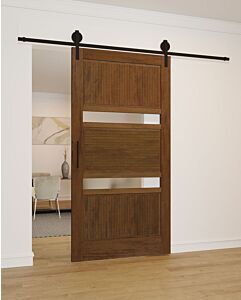 Mahogany Aragvi Brazen 2 Lite Designer SDL 3 Panel Shaker Single Barn Door