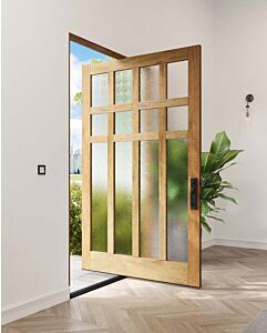 ARIZONA| Mahogany Arizona Stylish Multi Lite SDL Contemporary Modern Shaker Pivot Door