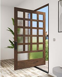 BARCELONA| Mahogany Barcelona Stylish Multi Lite SDL Contemporary Modern Shaker Pivot Door