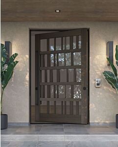 Mahogany CODRA SDL Contemporary Modern Shaker Impact-Rated Pivot Door