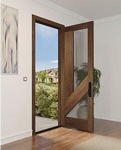 Mahogany Fluted-1 Artistic Lite  Modern Shaker Single Door