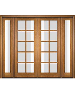 Mahogany Full Lite, 10 Lite SDL Double Door, Sidelites|G1001-OG