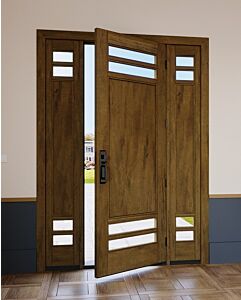 Mahogany Windermere 4 Lite SDL Contemporary Modern Shaker Single Door, Sidelites|G114-W-SH