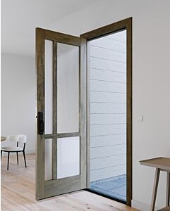 Mahogany Windermere Full Lite, Artistic Lite Contemporary Modern Shaker Single Door|G1163-W