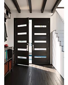 Mahogany Slimlite Modern Shaker Double Door|G501-SLM-SH