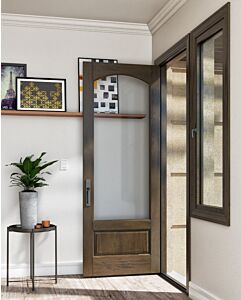Mahogany Arch Lite, 3/4 Lite 1 Panel Single Door|G7501-AR-OG