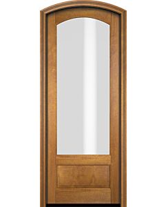 Mahogany Arch Top 3/4 Lite 1 Panel Single Door|G7501-ART-OG