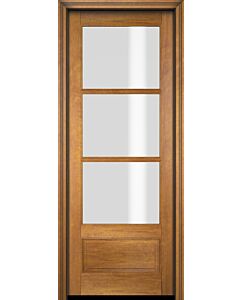 Mahogany 3/4 Lite, 3 Lite SDL 1 Panel Single Door|G7503-OG