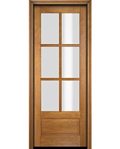 Mahogany 3/4 Lite, 6 Lite SDL 1 Panel Single Door|G7506-OG