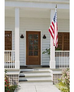 Mahogany 3/4 Lite, 8 Lite SDL 1 Panel Single Door|G7508-OG