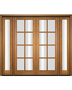 Mahogany Full Lite, 8 Lite SDL Double Door, Full Lite Sidelites|G801-OG