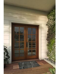 Mahogany Full Lite, 8 Lite SDL Double Door|G801-OG