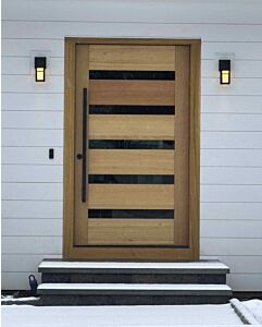 Mahogany Slimlite  Modern Shaker Pivot Door|G501-SLM-SH