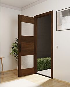 Mahogany 2 Lite  Modular Modern Shaker Single Door|MR-11-902-1