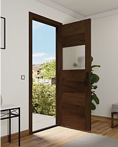 Mahogany Center Lite  Modular Modern Shaker Single Door|MR-9-701-1