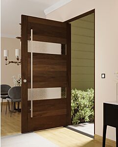 Mahogany 2 Lite  Modular Modern Shaker Pivot Door|MR5G10-201