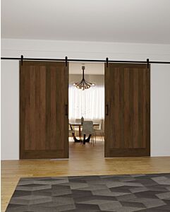 Mahogany 1 Panel Shaker Double Barn Door|MRV101-BARN