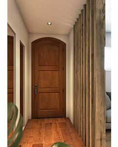 Mahogany Arch Top 3 Panel Solid Single Door|P301-ART-OG