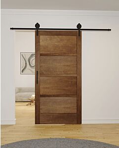 Mahogany Contemporary Modern 4 Panel Shaker Single Barn Door|P401-W-BARN