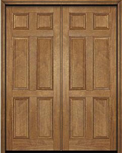 Mahogany Colonial 6 Panel Solid Double Door|P600-P