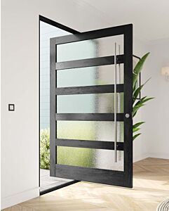 Pentaralux| Mahogany Pentaralux 5 Lite Contemporary Modern Shaker Pivot Door